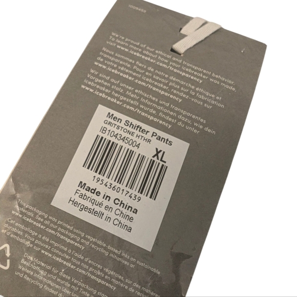 ICEBREAKER NWT Merino Jogger Grey Shifter Pants Gritstone Yoga Workout XL - Picture 8 of 12